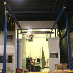 Bridge Crane use in laser measuring and testing