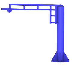 Rendering of Enclosed Track Work Station Jib Crane